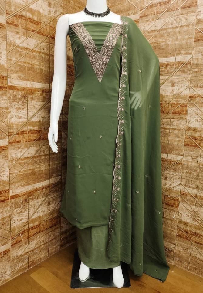 Ds By Designer Suit Georgette Silk Non Catalog Dress Material Wholesale Market in Surat With Price
